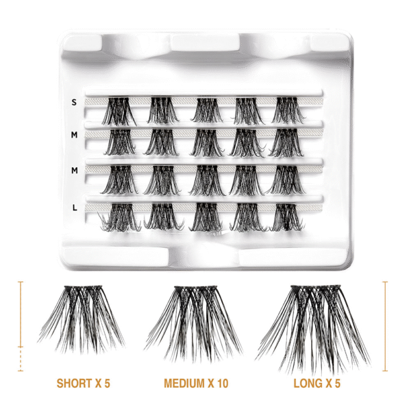 VLUXE BY IENVY EXTENDED FAUX MINK CLUSTER LASHES #03- [VE03] - Image 2