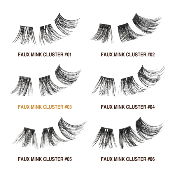VLUXE BY IENVY EXTENDED FAUX MINK CLUSTER LASHES #03- [VE03] - Image 6