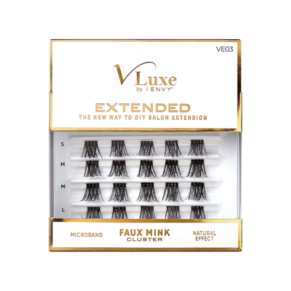 VLUXE BY IENVY EXTENDED FAUX MINK CLUSTER LASHES #03- [VE03]