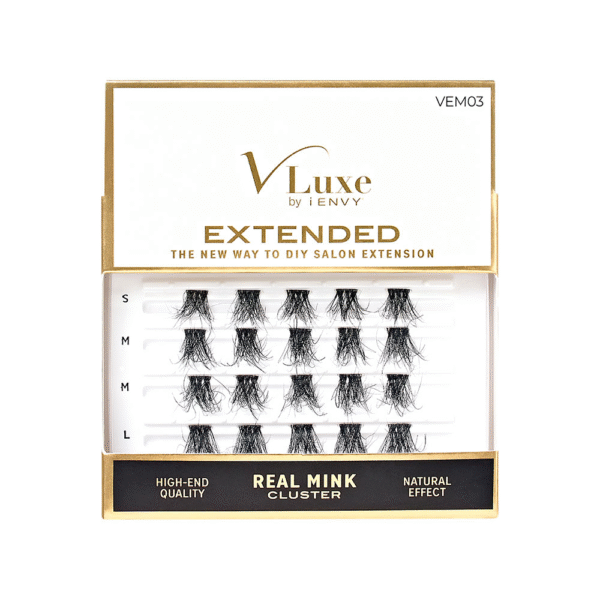 VLUXE BY IENVY EXTENDED REAL MINK CLUSTER LASHES #03- [VEM03]