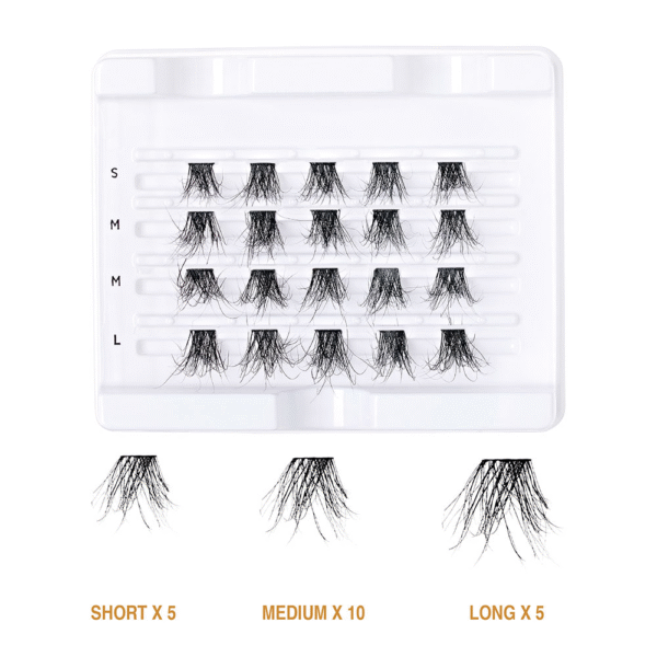 VLUXE BY IENVY EXTENDED REAL MINK CLUSTER LASHES #05- [VEM05] - Image 2