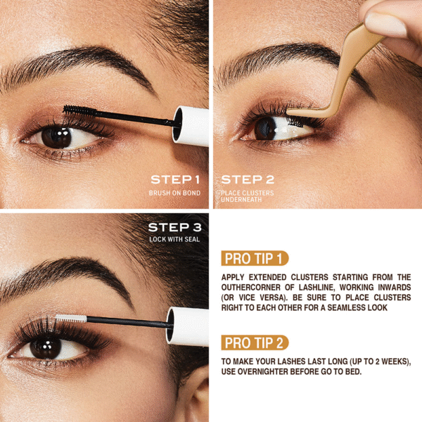 VLUXE BY IENVY EXTENDED REAL MINK CLUSTER LASHES #02- [VEM02] - Image 4