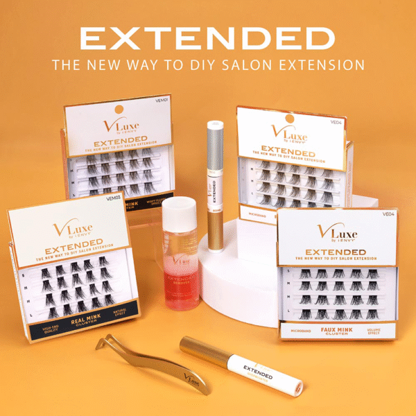 VLUXE BY IENVY EXTENDED FAUX MINK CLUSTER LASHES #03- [VE03] - Image 8
