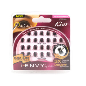 KISS I ENVY PREMIUM EYELASHES TRIO ULTRABLACK MEDIUM [KPEC02UB]